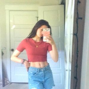 Pink crop top
